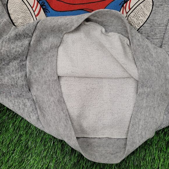 Vintage 80s Skater Teddy-Bear Sweatshirt Womens S/M 20x24 Baggy Crop - Picture 12 of 14